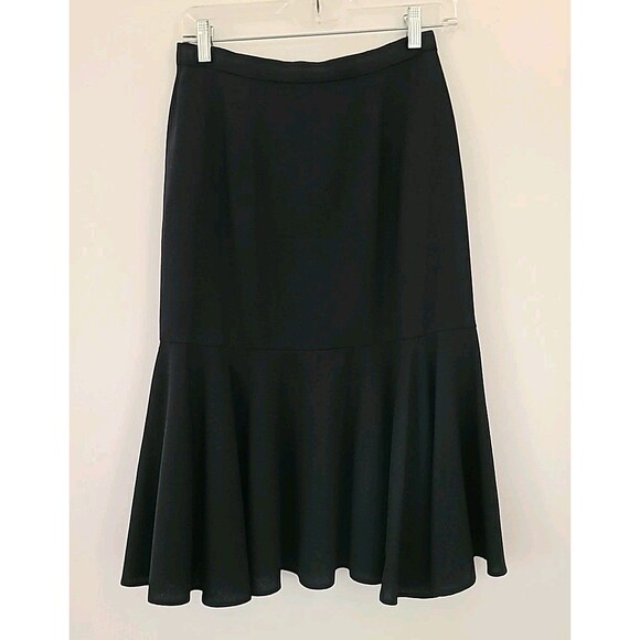 Vtg I.magnin Suit SIZE 8 Blazer & Skirt Black year round wool Career lined 2PC - Picture 8 of 13